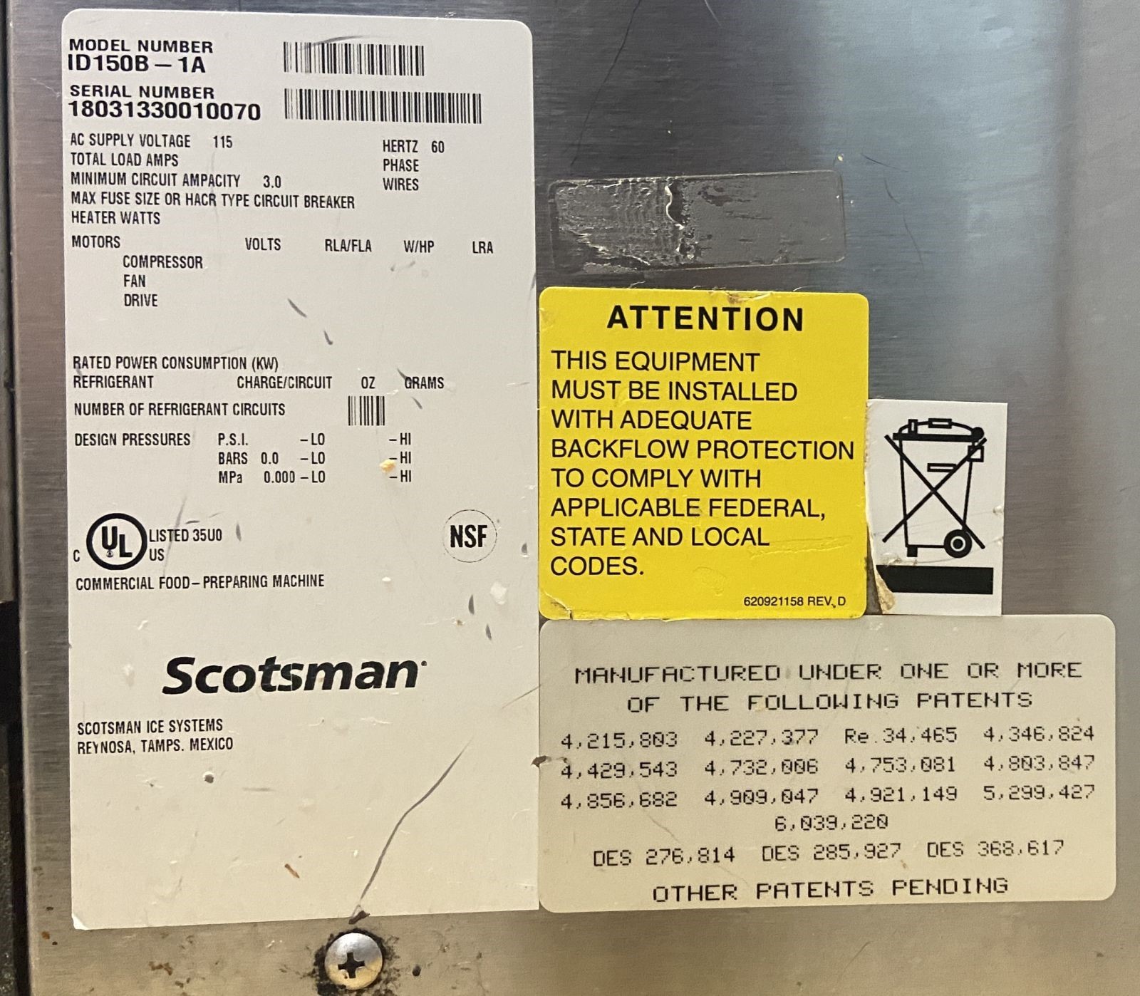 Scotsman ID150B-1A Countertop 150LB Ice Dispenser 115V