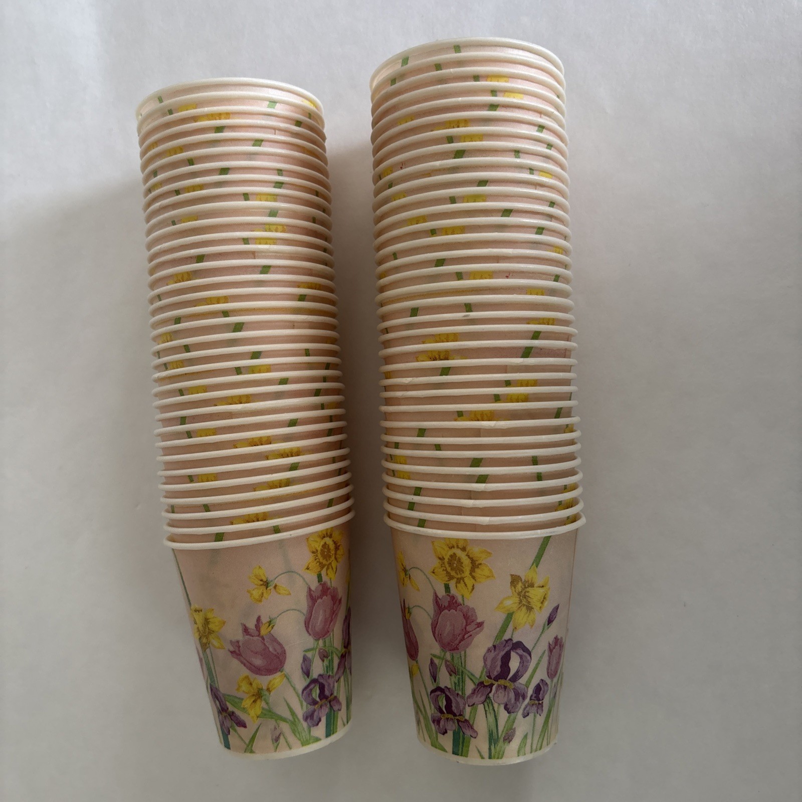 VTG Dixie Disposable Bathroom Cups 5 Oz Garden Party- 66 Cups Included