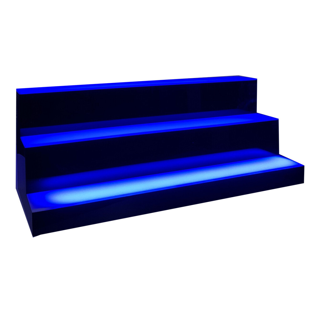3 Tier Liquor Bottle Stand LED Illuminated Liquor Bottle Bar Display Stand 110V