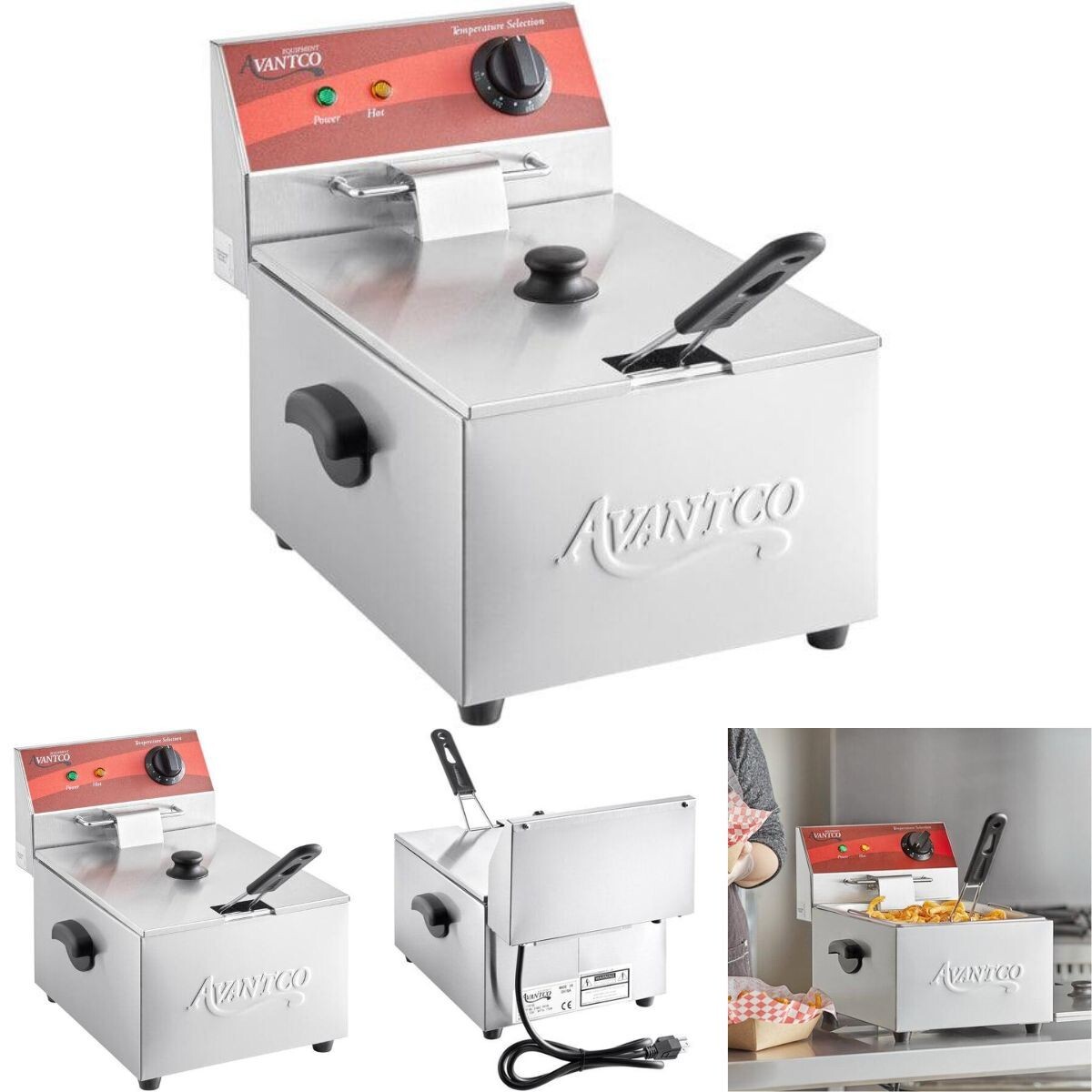 Commercial 10 lb Electric Kitchen Restaurant Countertop Heavy-Duty Deep Fryer