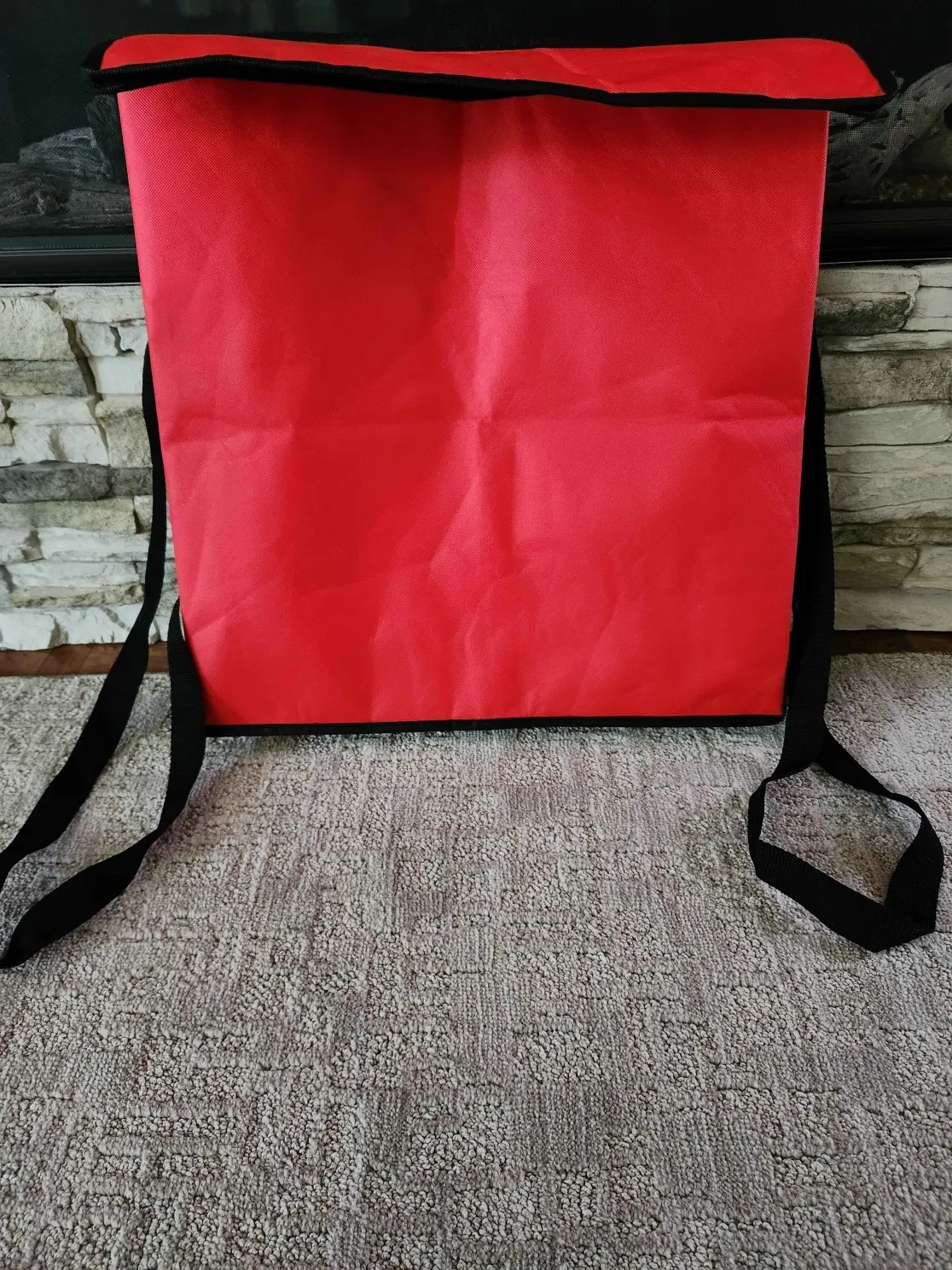 Unbranded Red Insulated Pizza Food Bag Carrier Great For Deliveries
