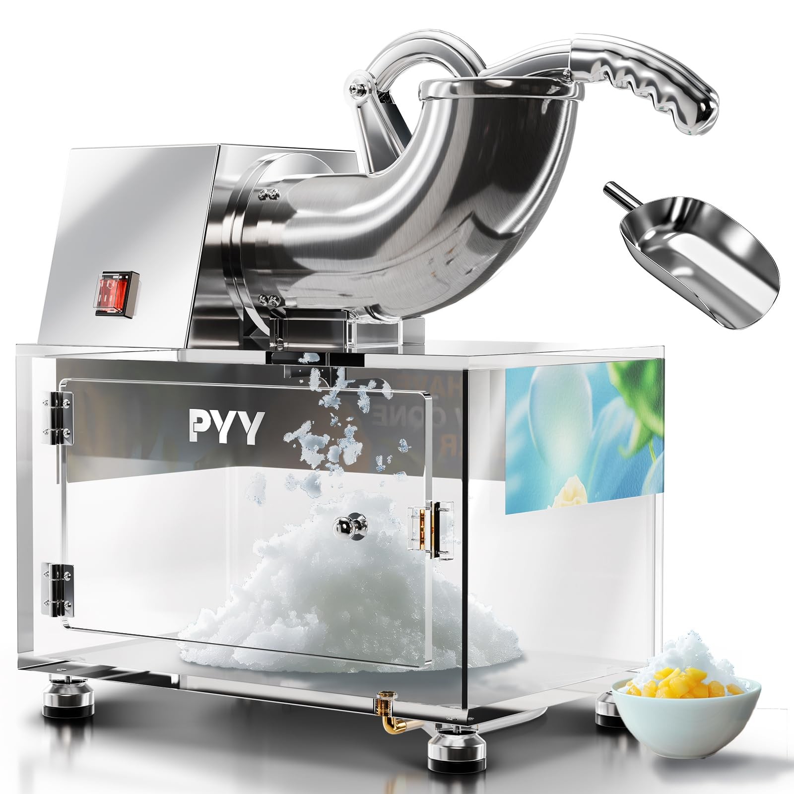 Snow Cone Machine – Commercial Ice Crusher Shaver, Crushed Shaved Snowcone Ma…