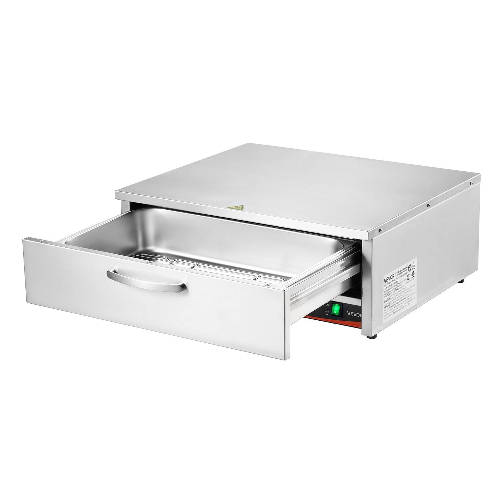 VEVOR Commercial Electric Drawer Warmer Single Drawer Stainless Steel Compact