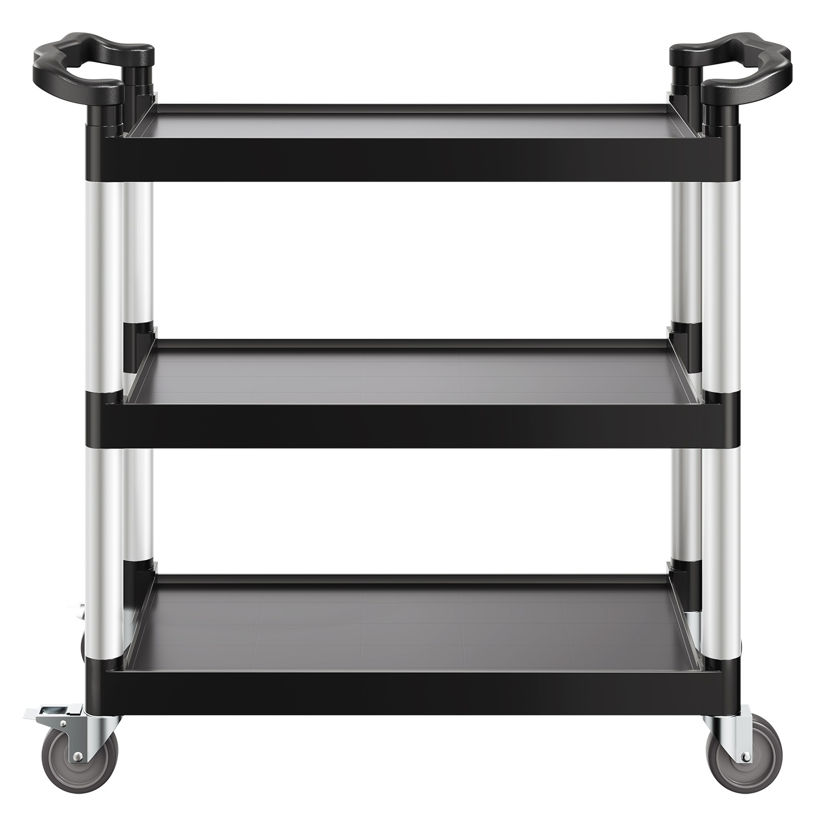 Heavy Duty Utility Cart 500 lbs Capacity 3-tier Service Cart with Wheels