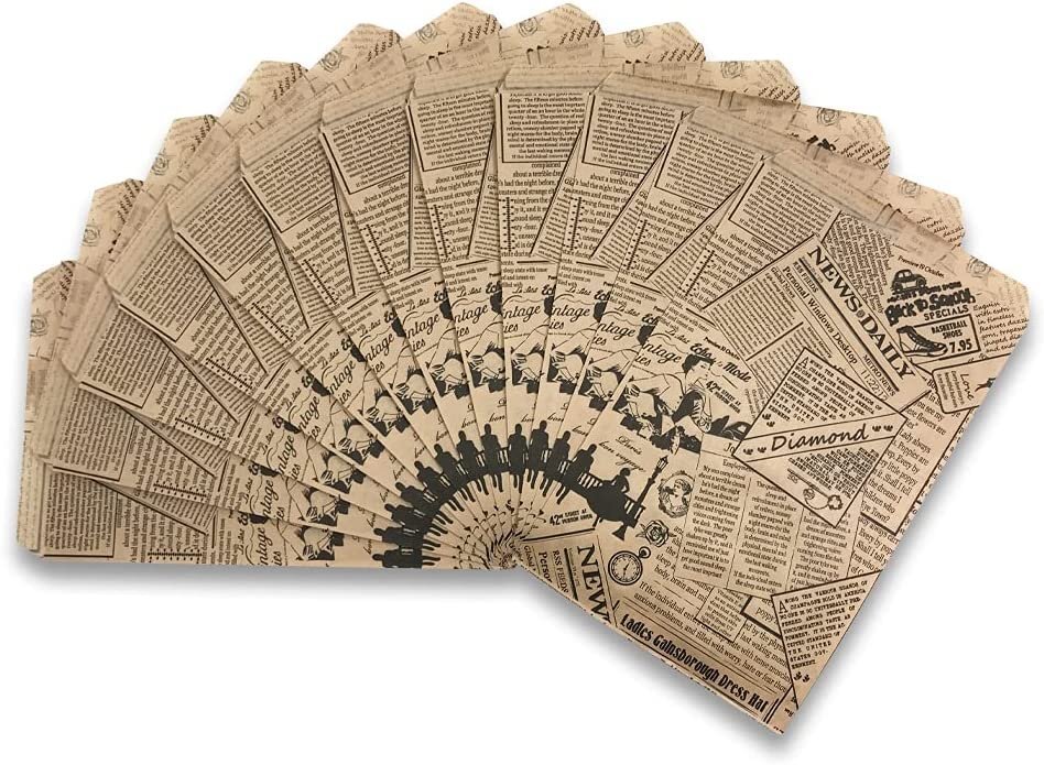 Newsprint/Kraft Paper Gift Bags – Shopping/Sales/Tote Bags