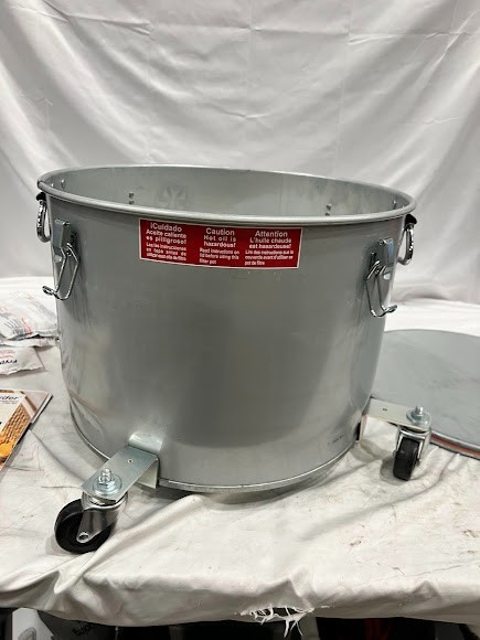 MirOil 7 Gallon Enameled Steel Grease Bucket / Fryer Oil Filter Pot