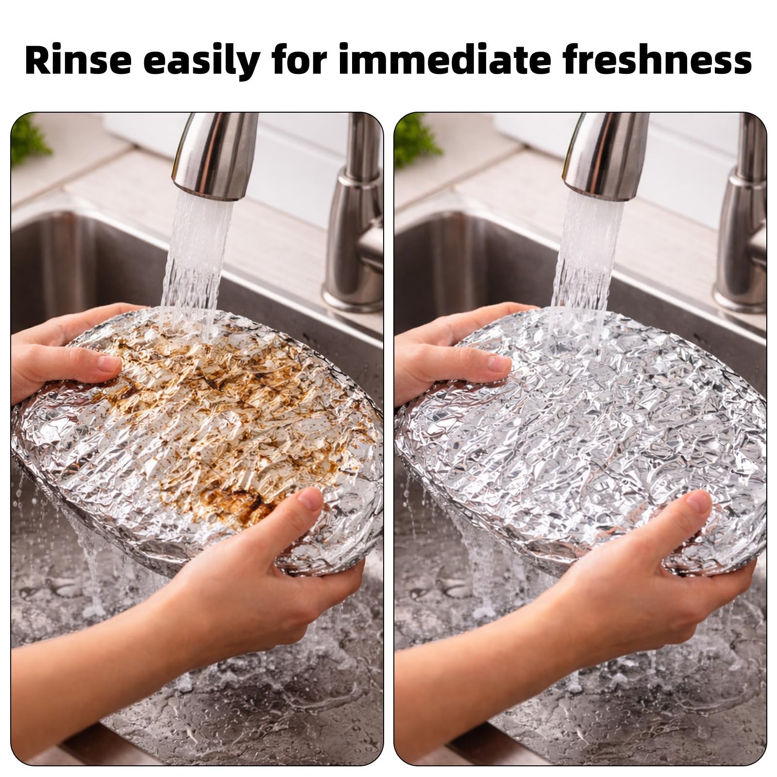 Sinbana Reusable Aluminum Foil Food Covers, Premium Pop Up M, Silver