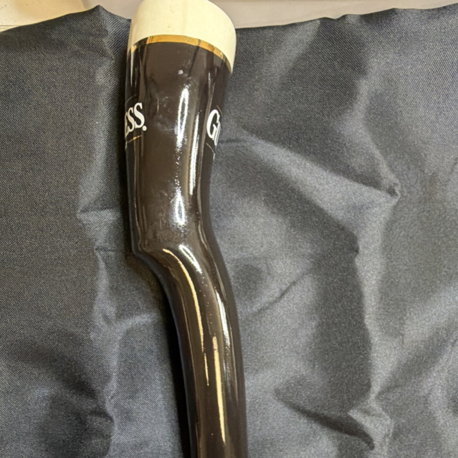 Guinness Draught Beer Tap Handle Black & Gold with Brass Spout