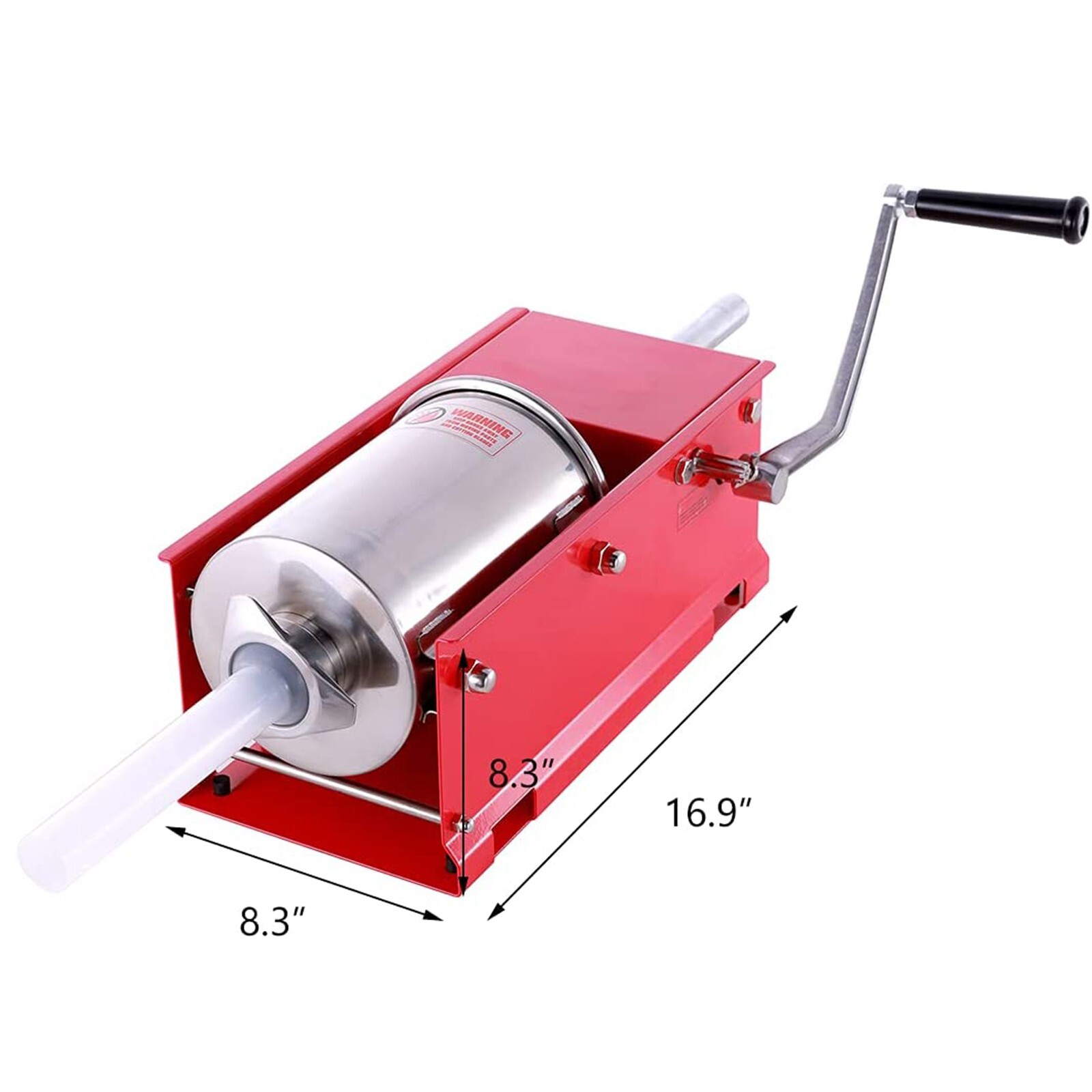 Hakka 3L Sausage Stuffer 2 Speed Horizontal 7lb Meat Press Maker Filling Machine