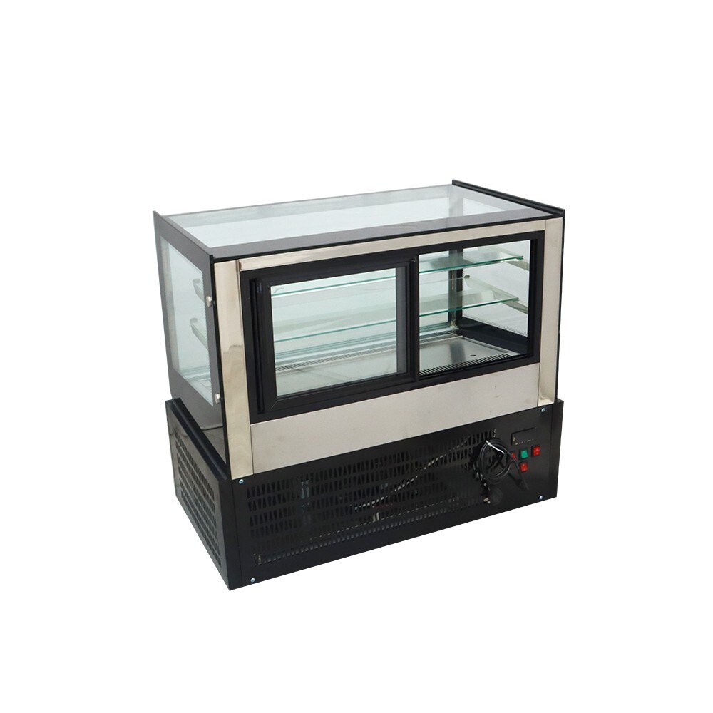 35″ Wide Refrigerated Display Case Air-cooling Cabinet 220V Back Open Warm Light