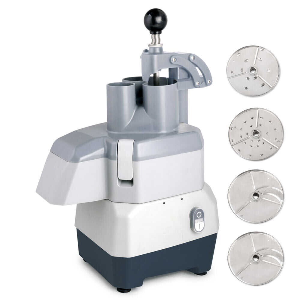 Continuous Feed Food Processor Vegetable Cutter with 4 Discs – 1 HP