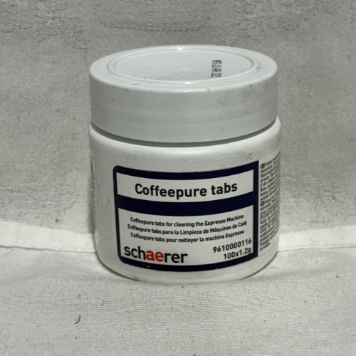 Schaerer Coffeepure Tabs Cleaning for Espresso Machines, 100 Count, 9610000116