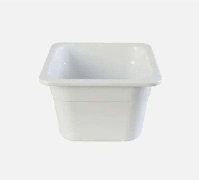 Thunder Group GN1164W White Melamine Stackable Food Pan – 4″ Depth 4.00 ech