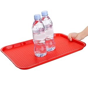 Yarlung 6 Pack Plastic Fast Food Trays, 16×12 Inches Restaurant Serving Trays