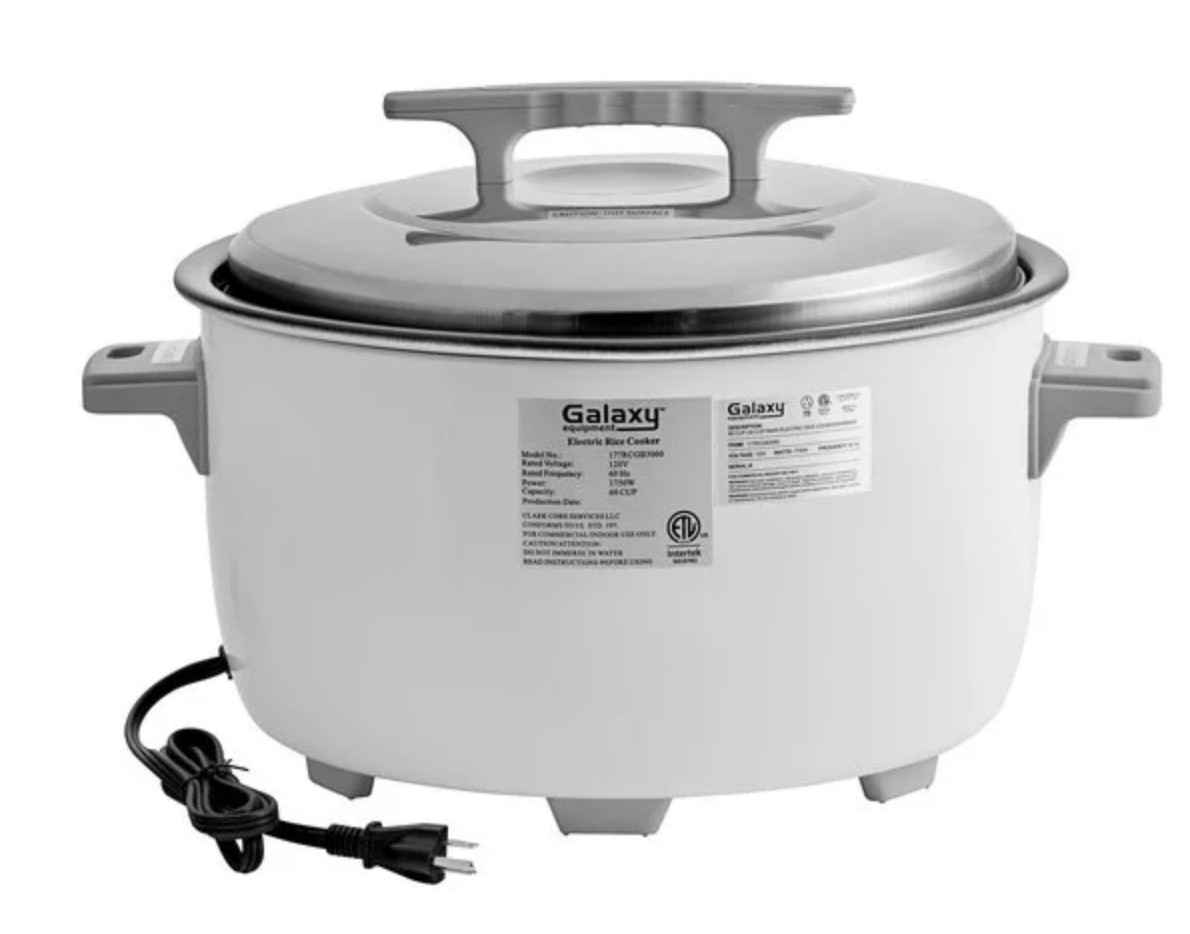 NEW 60 Cup Electric Rice Cooker / Warmer 120V ETL NSF 1750 Watts Galaxy #5107