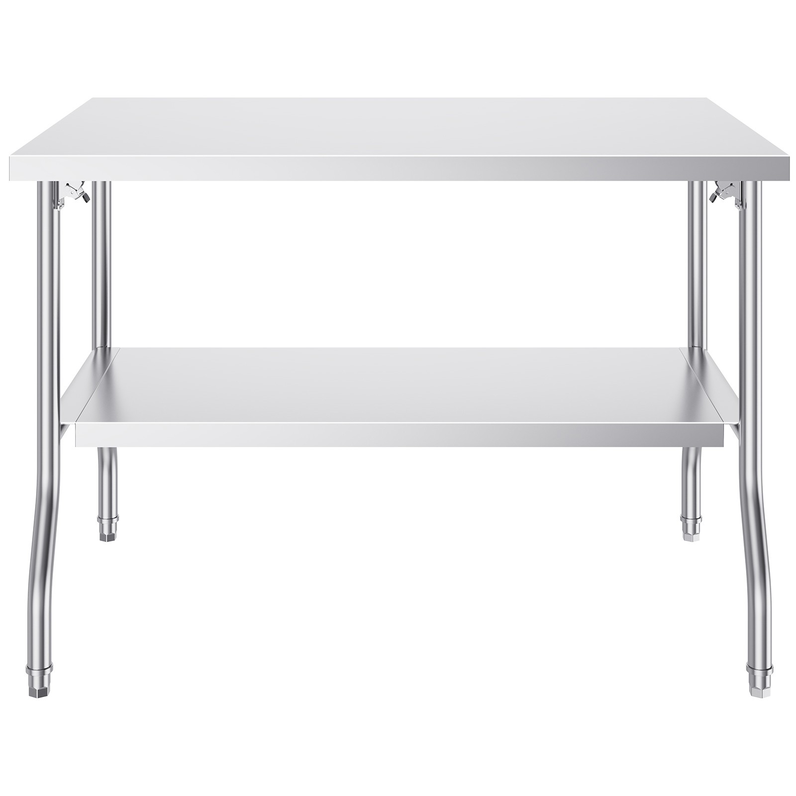 Folding Work Prep Table Stainless Steel with Undershelf -48 x 30 in.