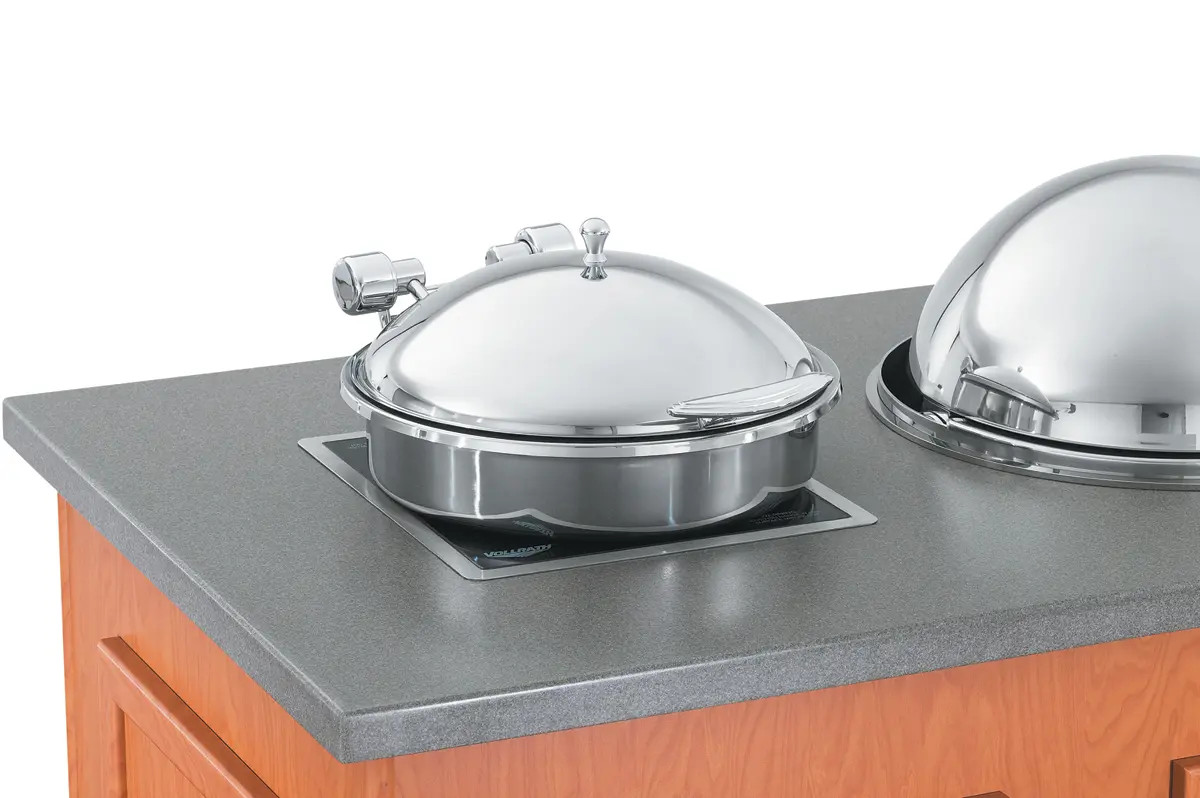 Vollrath 46123 6Qt Solid Top Induction Chafer w Stainless Steel Trim & Pan