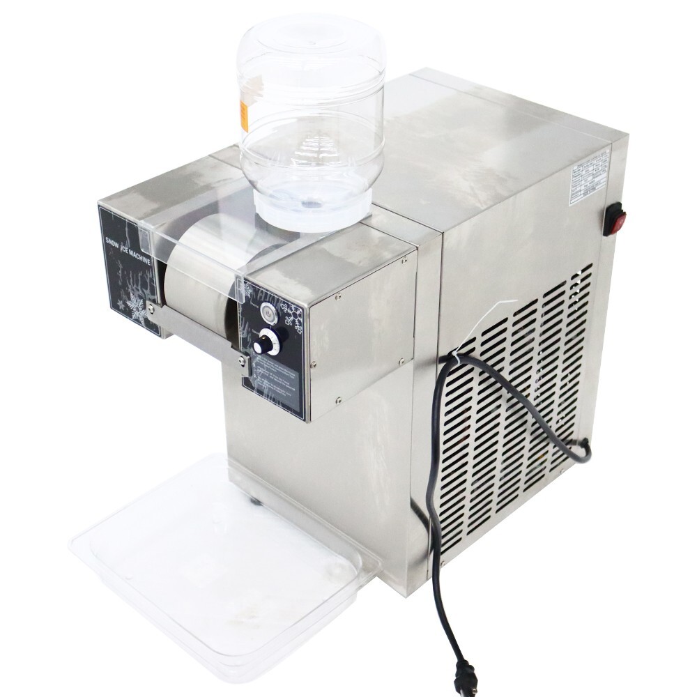 Used 110V Commercial Air Cooling Snowfake Ice Crusher Snow Cone Machine 2 Bucket