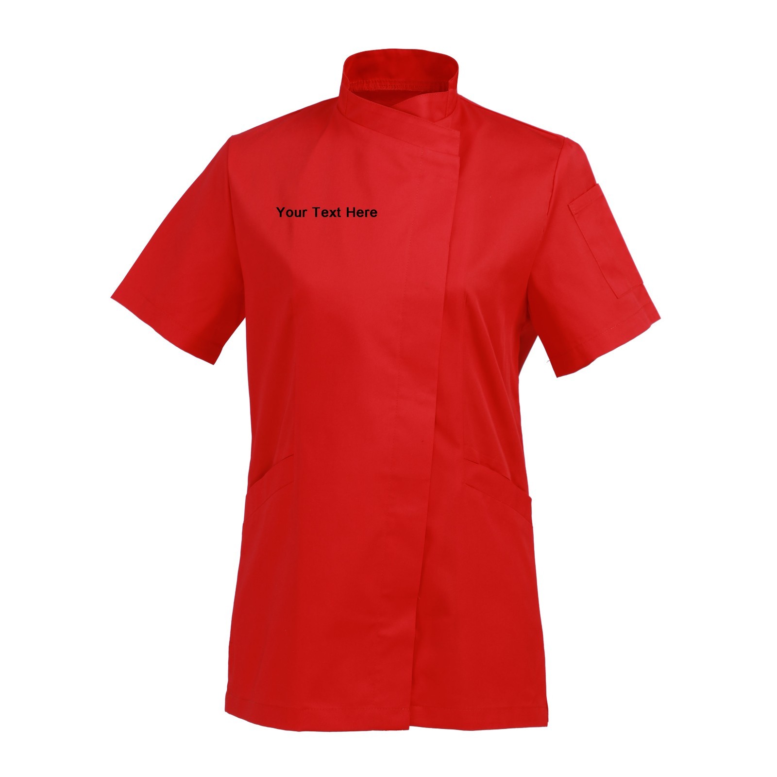 Personalized Embroidered Women’s Short-Sleeve Chef Coat Jacket – Add Your Embroi