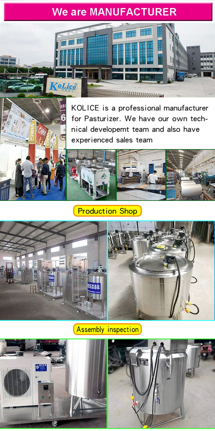 Kolice Commercial 100L Pasteurizer Machine for Milk Sterilization