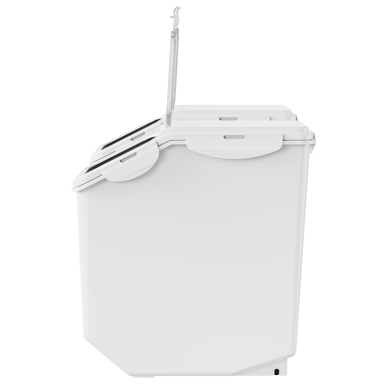 VEVOR 2x15L Ingredient Storage Bin Dog Pet Food Storage Container On Wheel w/Cup