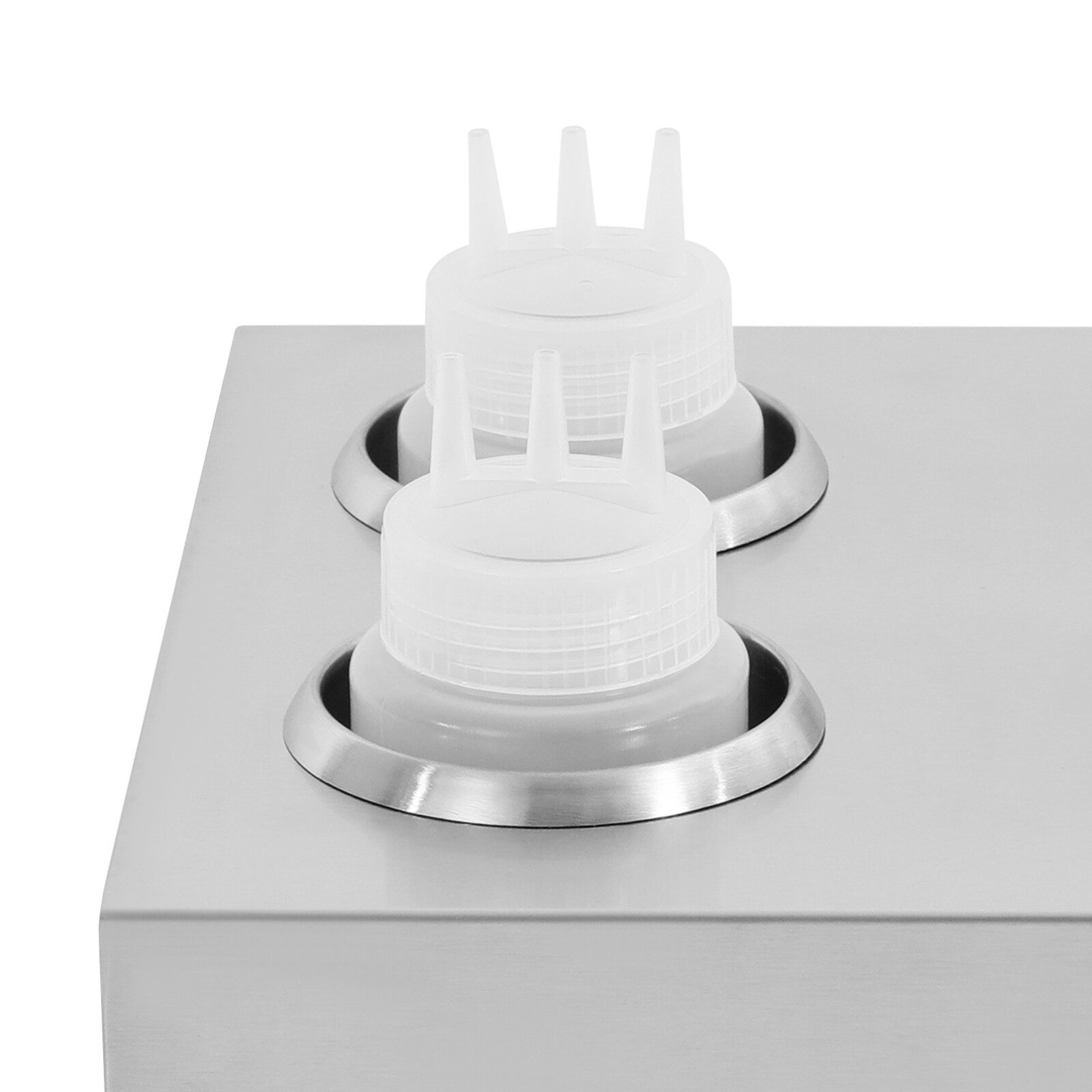 Stainless Steel Electric Sauce Warmer with 4 Pots & Adjustable Temperature