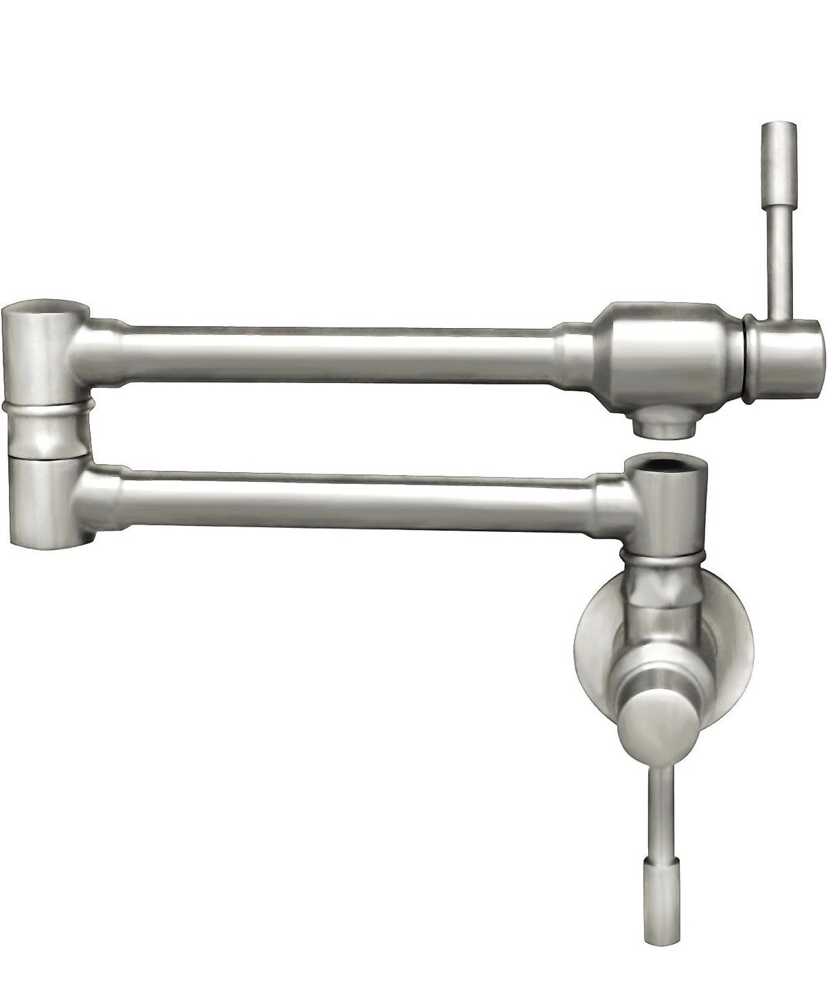 Whitehaus Kitchen Pot Filler With Brushed Stainless Steel WHST10003-005SK-BSS