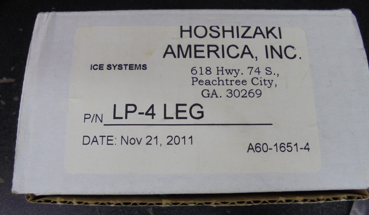 Hoshizaki America LP-4 Leg A60-1651-4