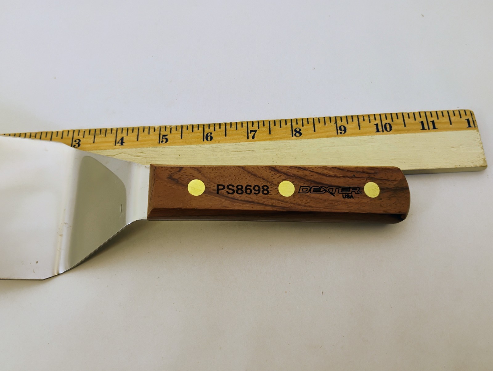Dexter USA 8X3 Perforated Spatula Turner Stainless Wood Handle PS8698 Factory2nd