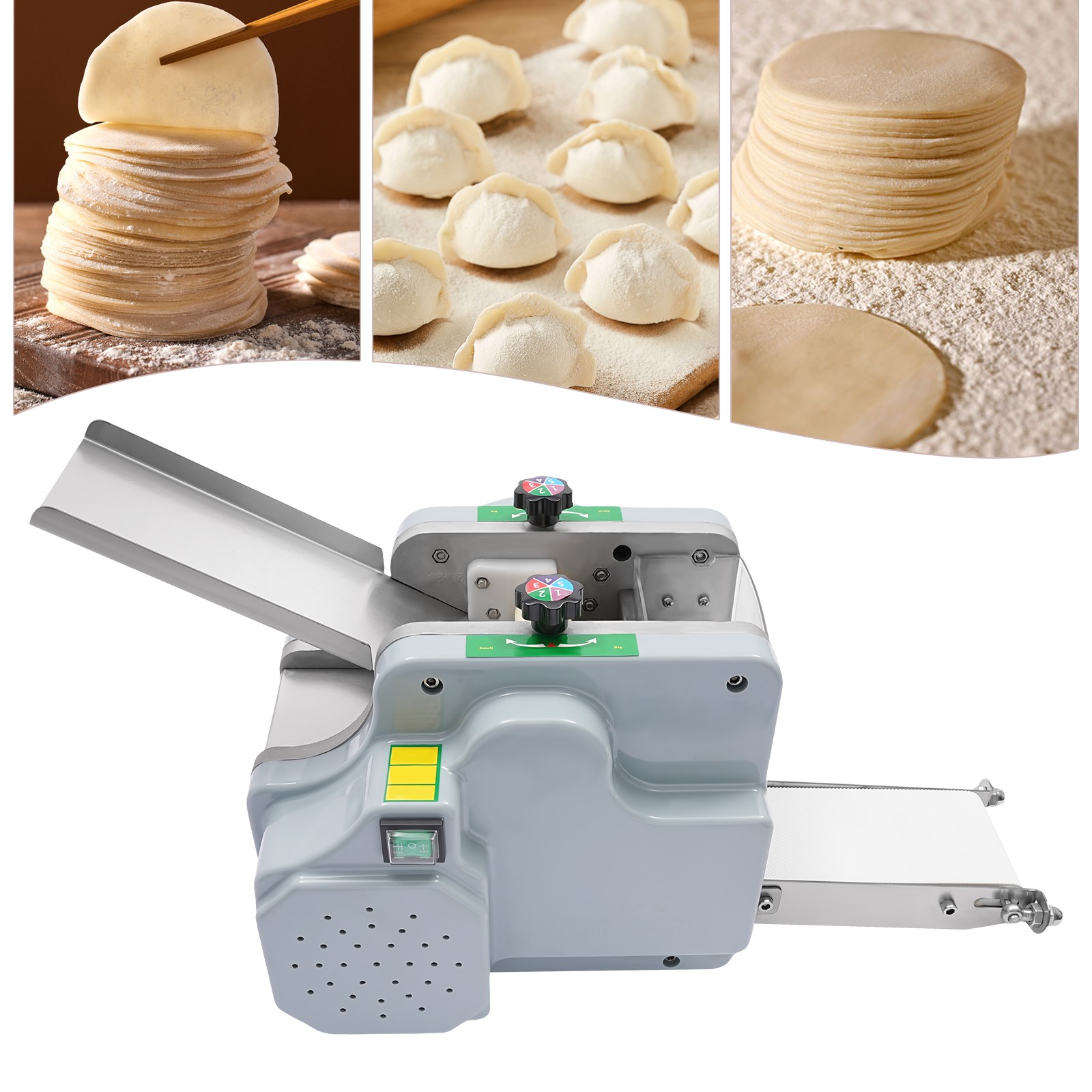 110V Dumpling Wrapper Maker Automatic Dumpling Skin Machine US Standard