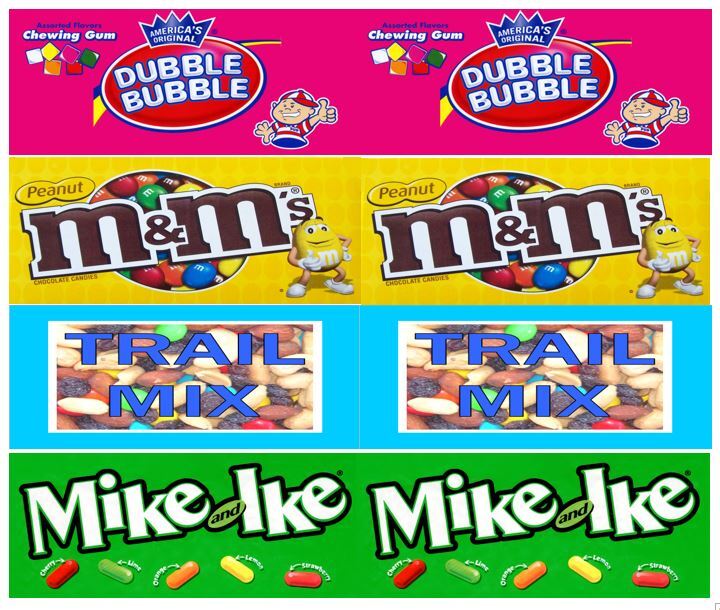 4 Uturn 2 x 10″ Peel & Stick candy Vending Labels Stickers Wrap around