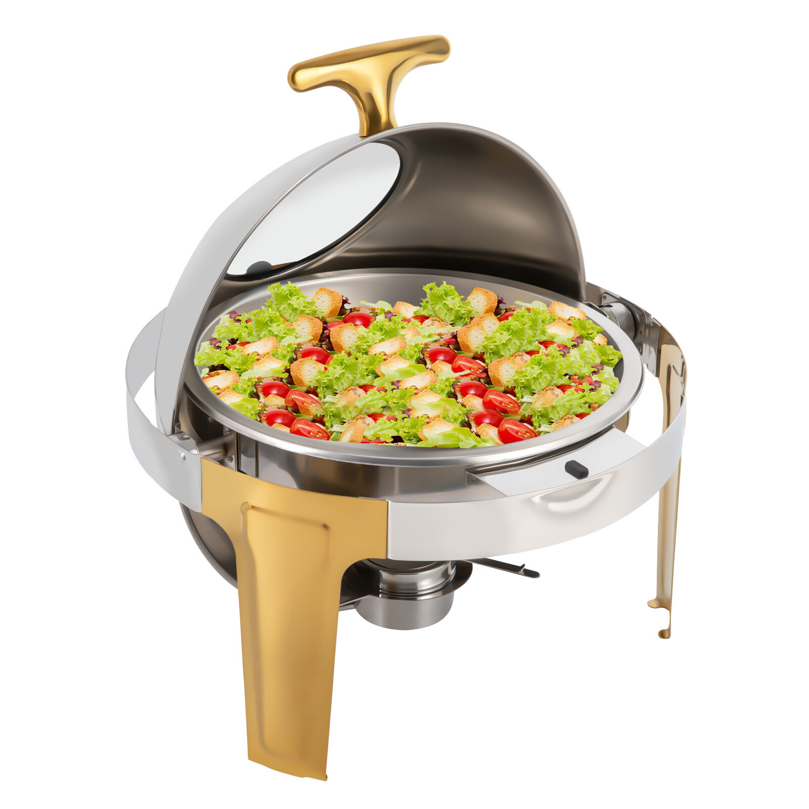 Visible Catering Stainless Steel Chafer Chafing Dish Buffet Set Roll Top 6.3 QT