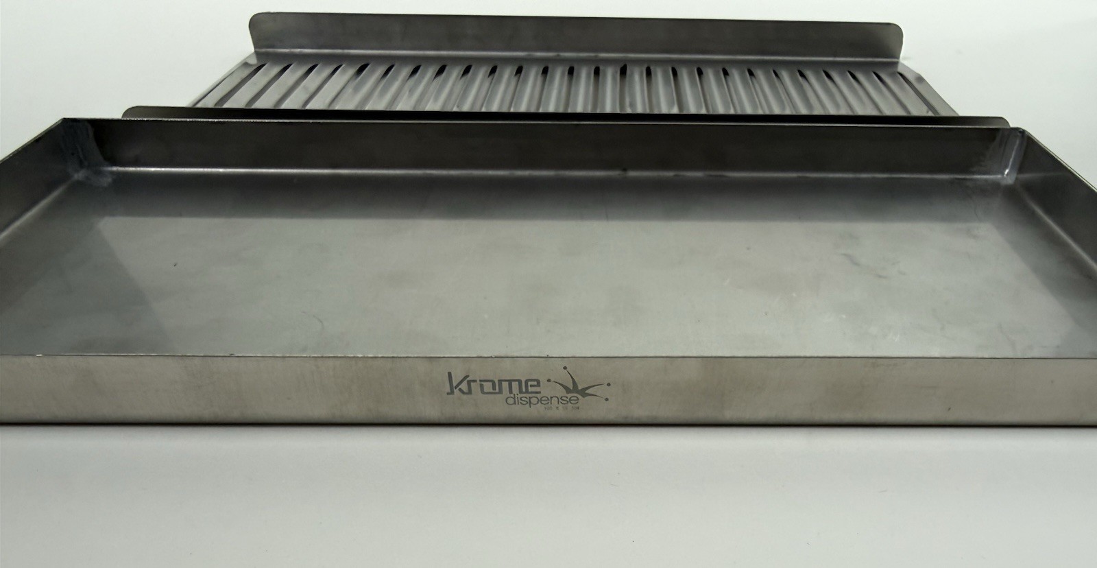 Krome Dispense Stainless Steel Countertop Drip Tray 14×6 in Removable Grate
