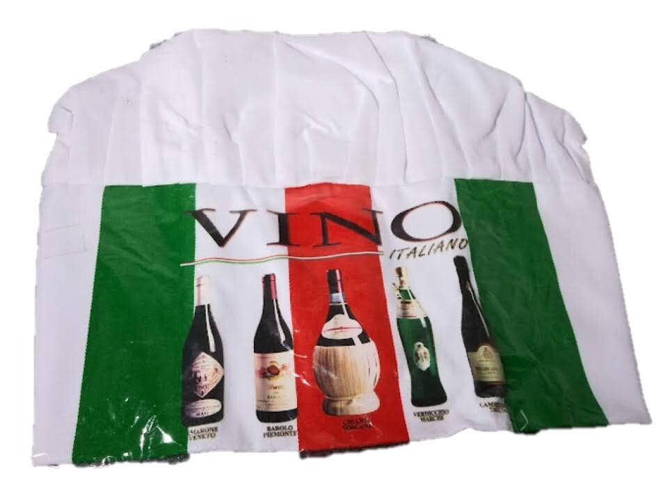 Vino Italiano White Chef’s Hat Wines of Italy on the front New in Plastic