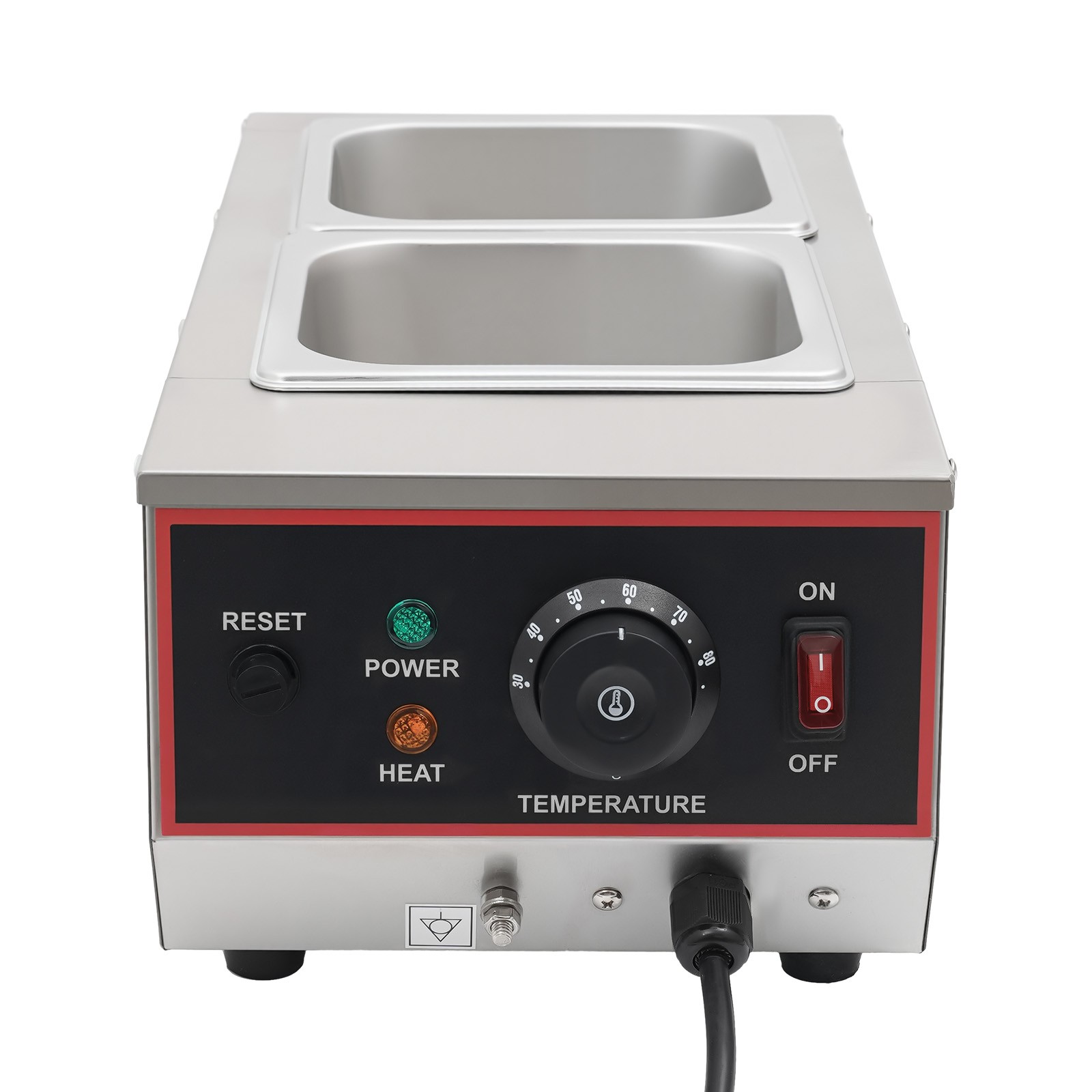 6L 800W Chocolate Tempering Machine Electric Melting Pots Stainless Steel 2 Pots