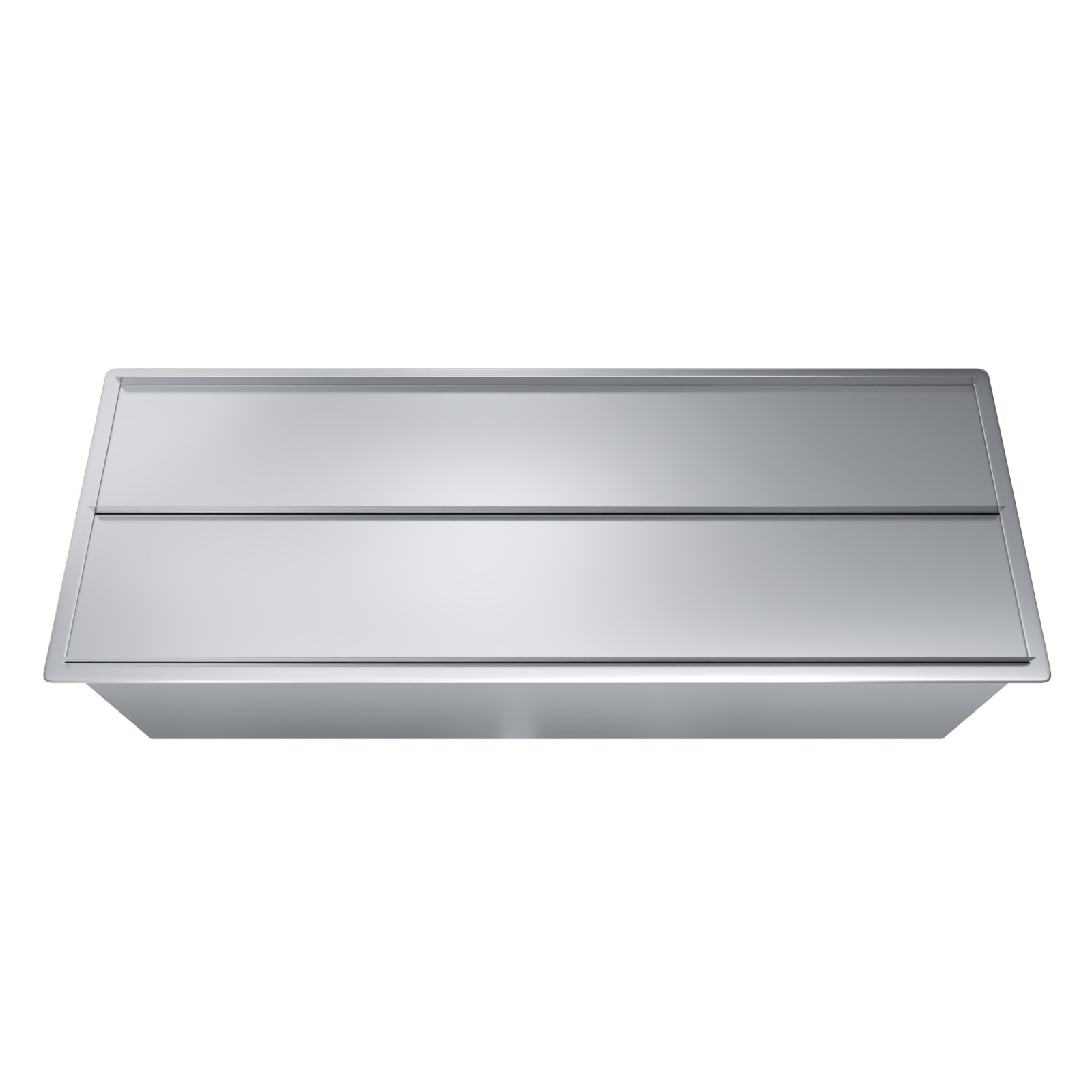 AmGood 18 in. x 48 in. Stainless Steel Drop-In Ice Bin with Sliding Lid
