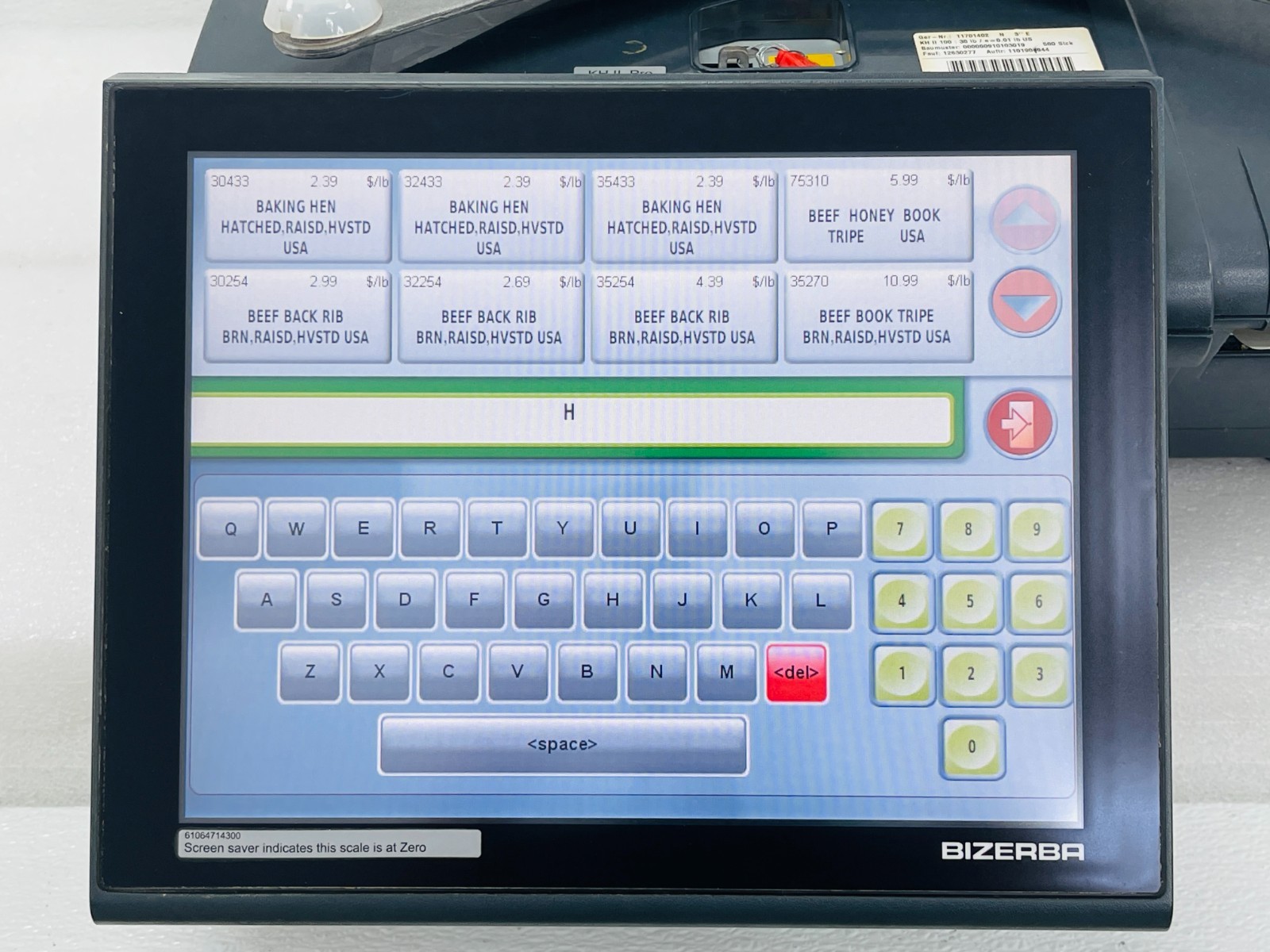 USED – Bizerba KH Series KH II 100 PRO 30 lb. PC Countertop Computing Scale