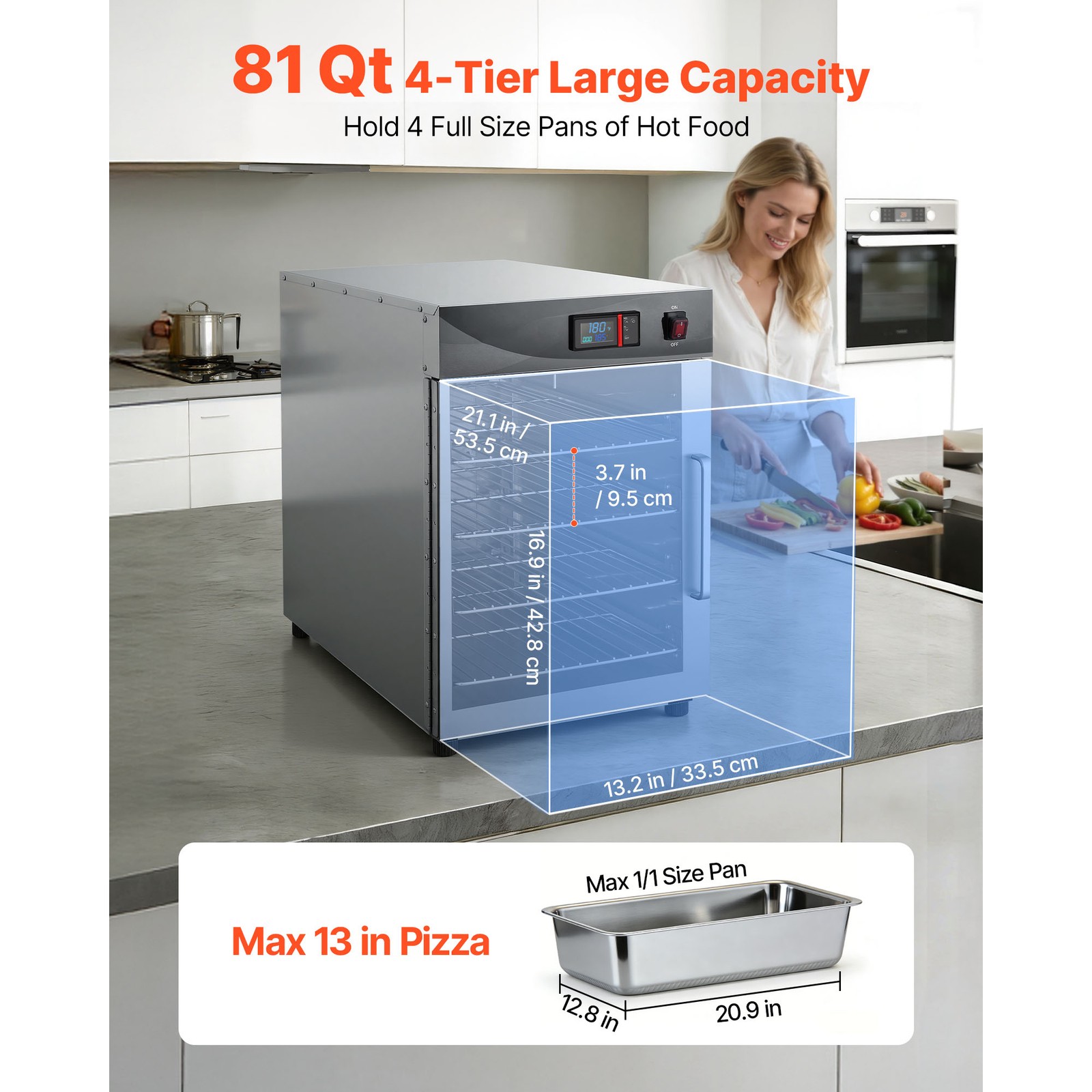 Uimoso 4/5/8/16 Tiers Hot Box Food Warmer Electric Food Warmer Cabinet