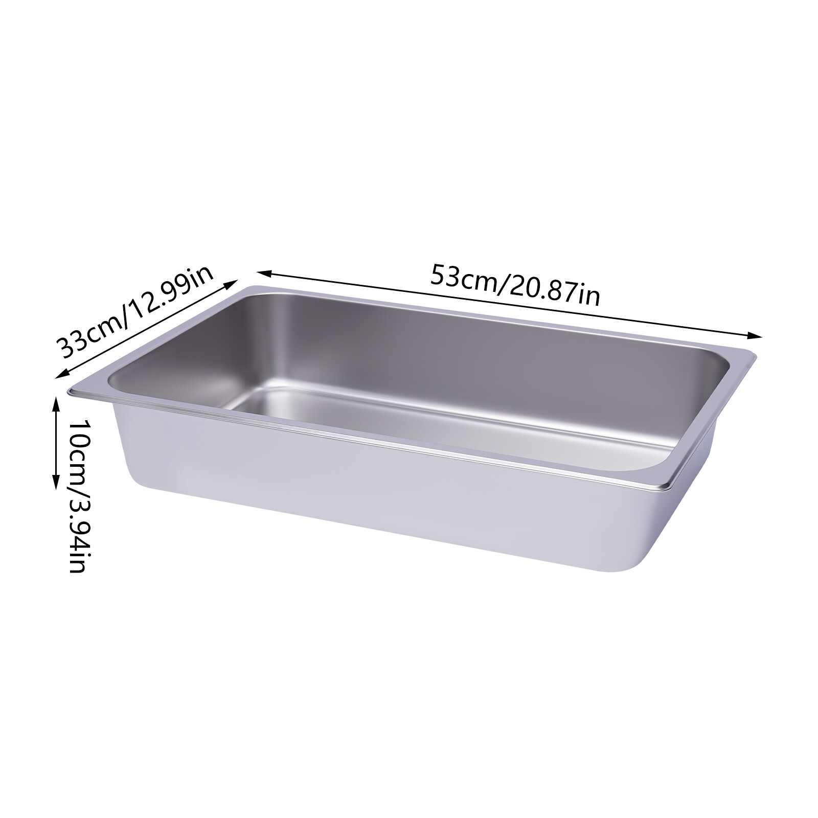 6-Pack 4″ Deep Restaurant Steam Table Pans Stainless Steel Steam Table Pans Set