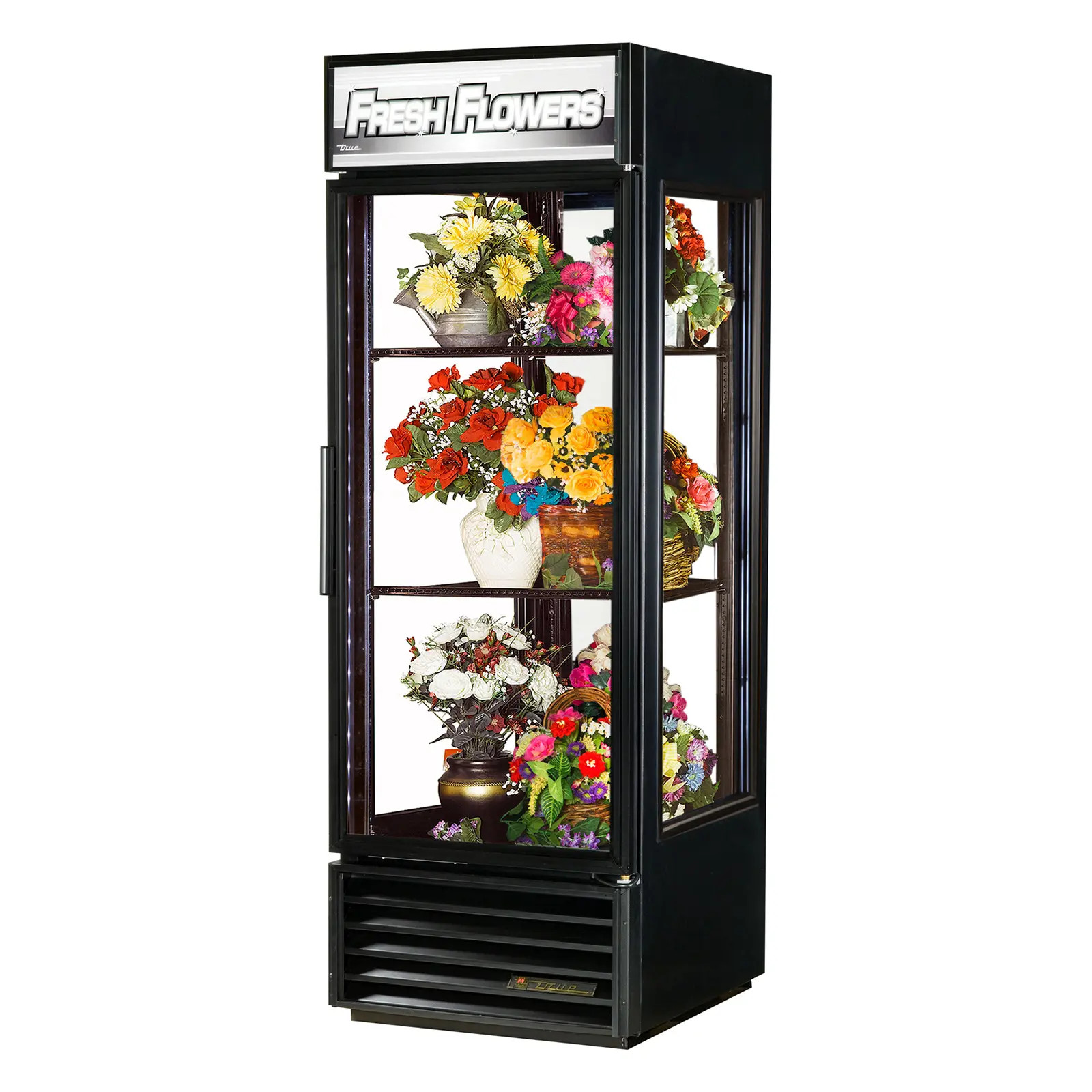 True G4SM-23-HC~TSL01 23 Cu.Ft. Four Sided Glass Merchandiser Cooler