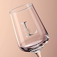 Personalized Gifts for Women Mom Friend Wife Her, Initial Wine Glasses Custom ,