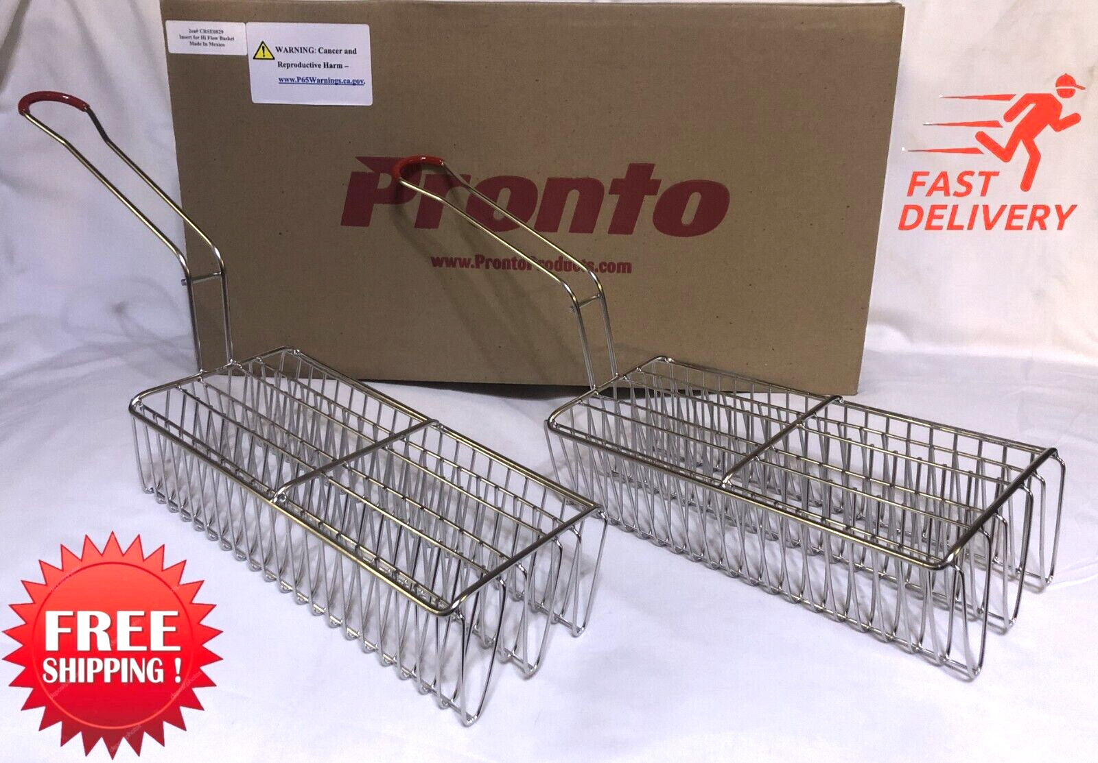 Pronto Turnover Burrito Mesh Fry Basket Steel with Nickel & Chrome Plated Finish