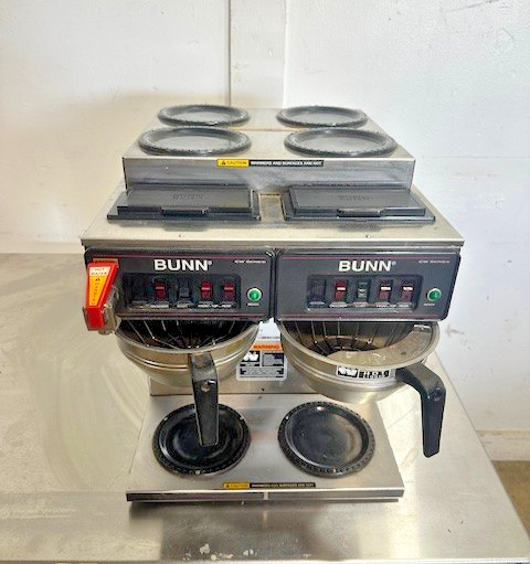 «BUNN CWTF4/2,TWIN»POUR OVER OR DIRECT LINE COFFEE BREWER W/6 WARMERS, 1PH