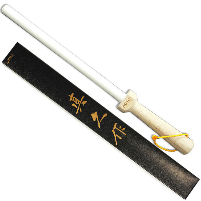 MAC 8.5″ White Ceramic Honing Sharpening Rod Medium 1200 Grit # SR-85 Made Japan