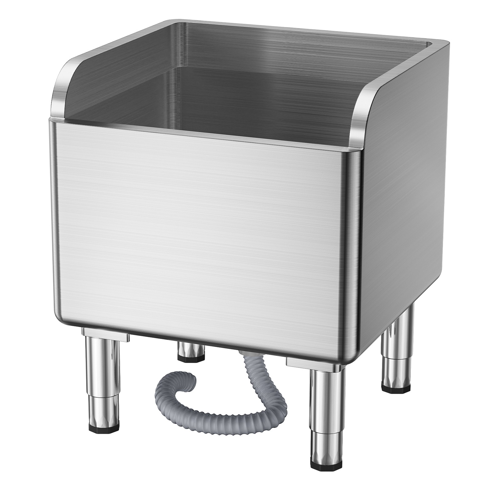 Commercial Stainless Steel Mop Sink Slop Service Basin for Kitchen 45x41x55cm