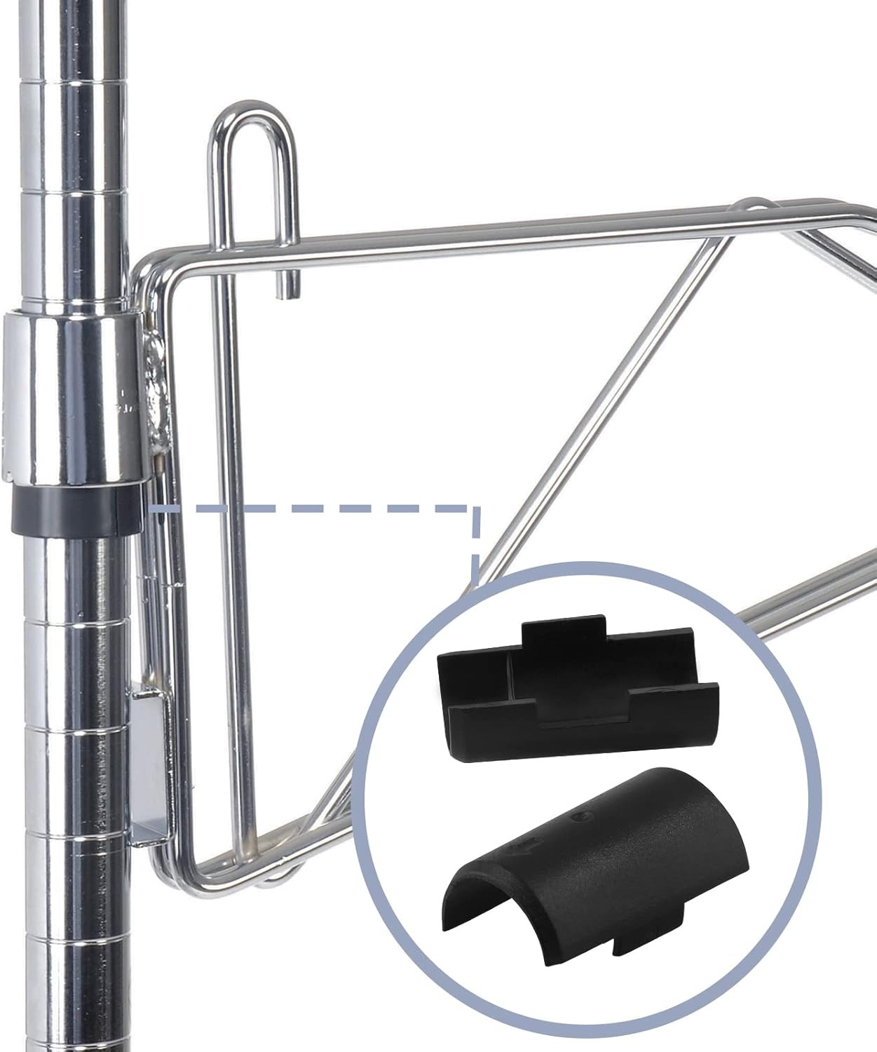 72 Pack Wire Shelf Clip, 3/4 Inch Dia Split Shelving Sleeves Replacements for Wi