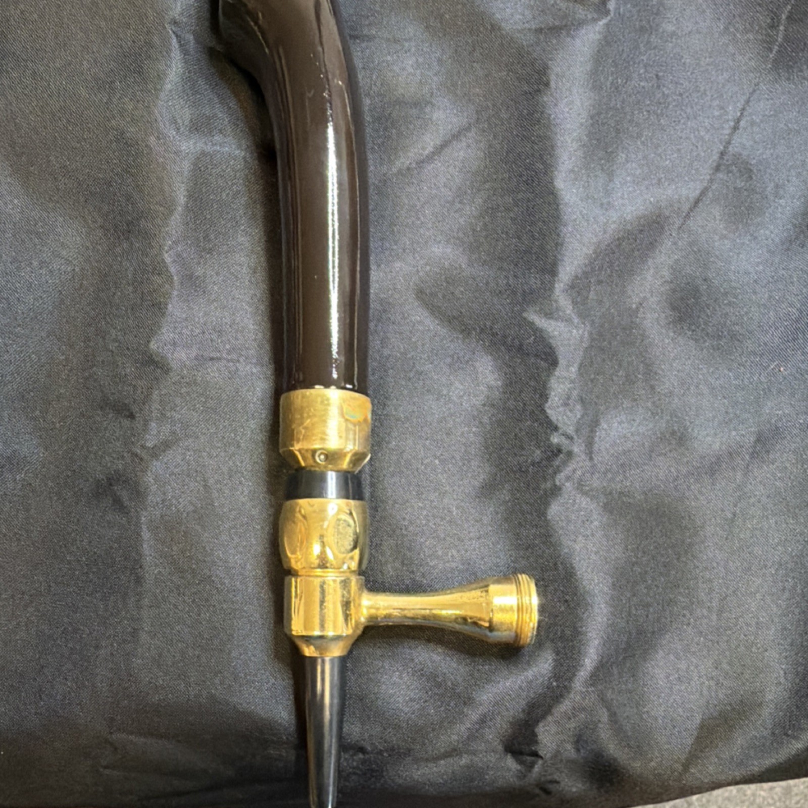 Guinness Draught Beer Tap Handle Black & Gold with Brass Spout