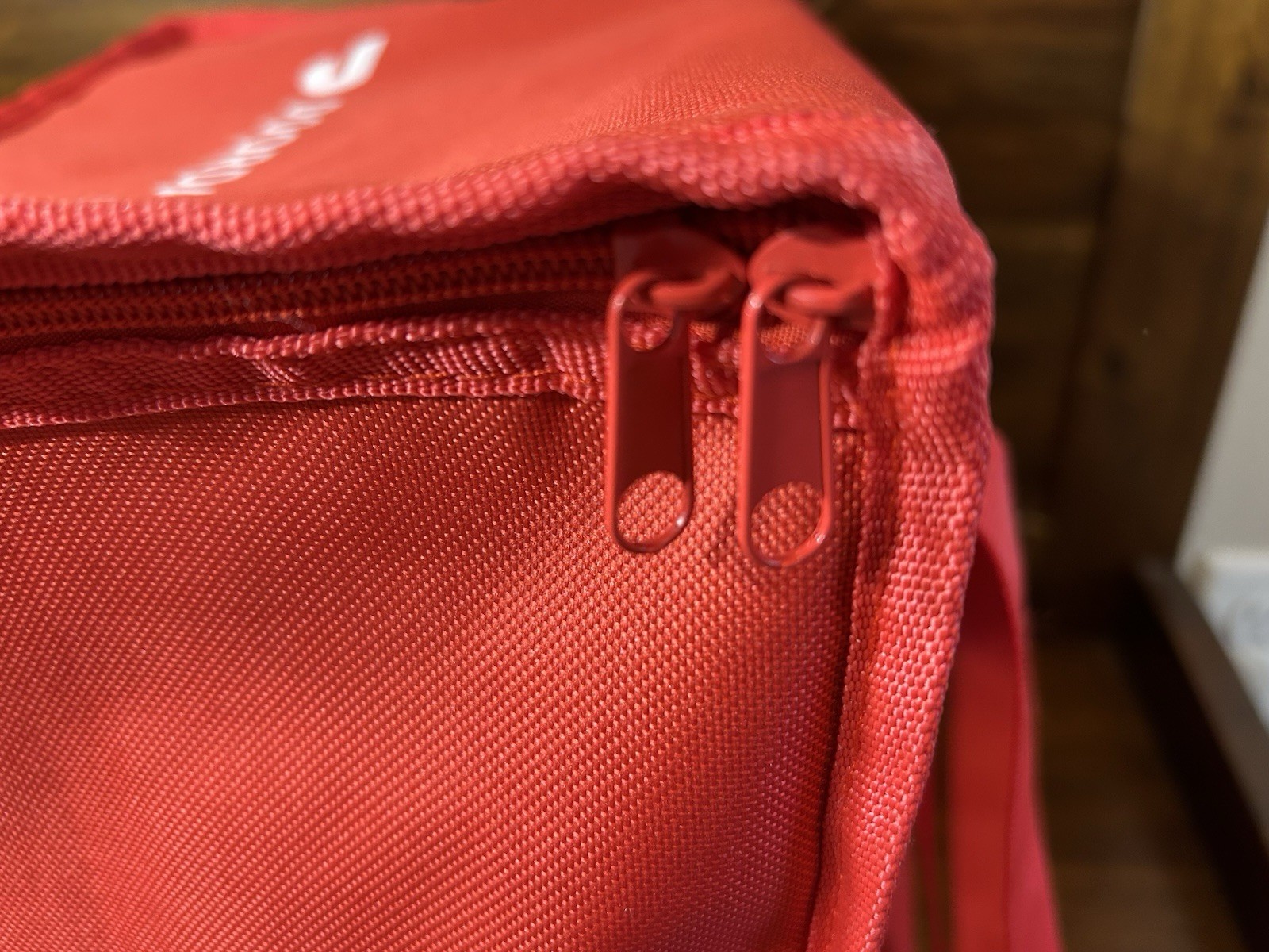 DoorDash Insulated Food Delivery Bag Tote Dasher Zippered Red 14x10x9.5 DDH686x