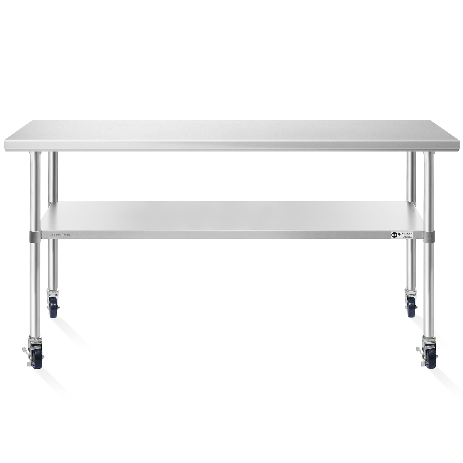 30×60 Stainless Steel Prep Table with Casters, NSF Commercial Restaurant Kitchen