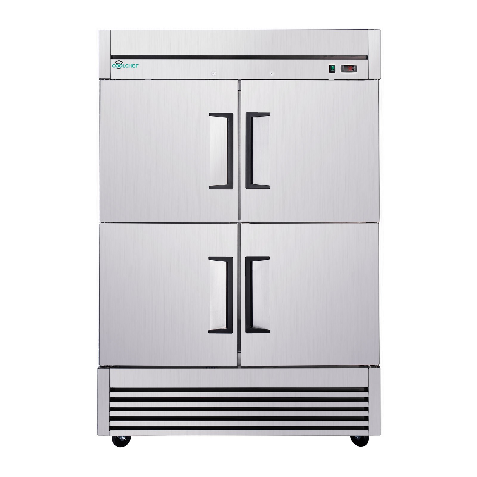 54″Commercial Freezer 49Cu.Ft 4 Door Stainless Steel -8~0℉ Air Cooling 6 Shelves